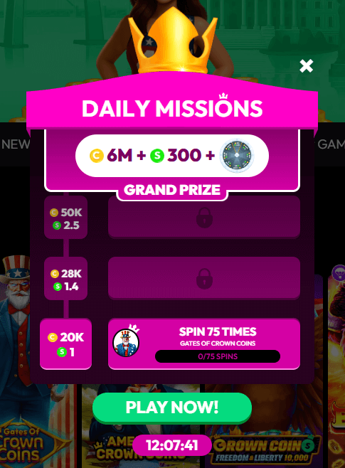 Crown Coin Daily Missions