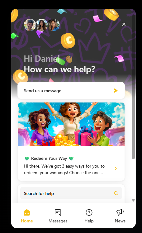 Crown Coins Live Chat