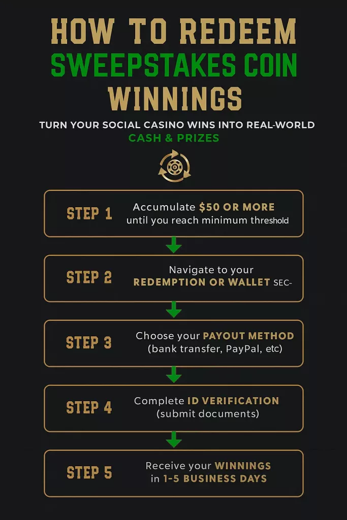 How to redeem from Sweepstakes / Social Casinos. Redeem Sweeps Coins (SC) How to