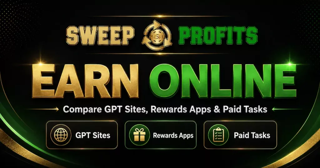 Earn Online Featured image SweepProfits Design