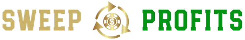 Sweep Profits Logo Gold and Green in color with Icon logo in the middle of Sweep and Profits